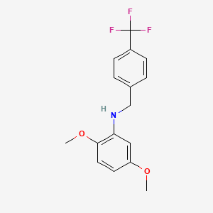 molecular formula C16H16F3NO2 B4970265 (2,5-dimethoxyphenyl)[4-(trifluoromethyl)benzyl]amine 