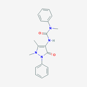 molecular formula C19H20N4O2 B497027 N'-(1,5-dimethyl-3-oxo-2-phenyl-2,3-dihydro-1H-pyrazol-4-yl)-N-methyl-N-phenylurea CAS No. 691388-14-4