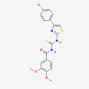 N-({[4-(4-bromophenyl)-1,3-thiazol-2-yl]amino}carbonothioyl)-3,4-dimethoxybenzamide