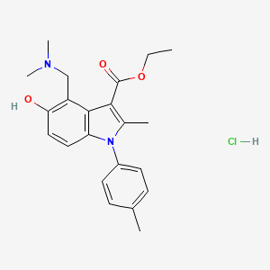 molecular formula C22H27ClN2O3 B4970336 ethyl 4-[(dimethylamino)methyl]-5-hydroxy-2-methyl-1-(4-methylphenyl)-1H-indole-3-carboxylate hydrochloride 