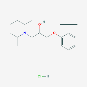 1-(2-tert-butylphenoxy)-3-(2,6-dimethyl-1-piperidinyl)-2-propanol hydrochloride