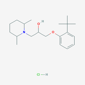 molecular formula C20H34ClNO2 B4970372 1-(2-Tert-butylphenoxy)-3-(2,6-dimethylpiperidin-1-yl)propan-2-ol;hydrochloride 