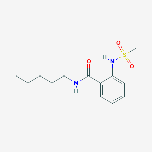 molecular formula C13H20N2O3S B4970375 2-[(methylsulfonyl)amino]-N-pentylbenzamide 