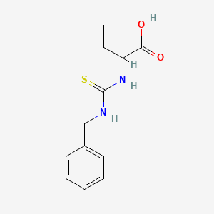 molecular formula C12H16N2O2S B4970377 2-{[(benzylamino)carbonothioyl]amino}butanoic acid 