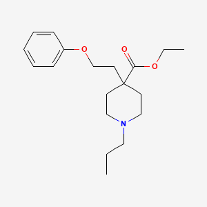 molecular formula C19H29NO3 B4970398 ethyl 4-(2-phenoxyethyl)-1-propyl-4-piperidinecarboxylate 