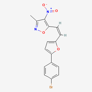 molecular formula C16H11BrN2O4 B4970403 5-{2-[5-(4-bromophenyl)-2-furyl]vinyl}-3-methyl-4-nitroisoxazole 