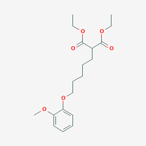 molecular formula C19H28O6 B4970410 Diethyl 2-[5-(2-methoxyphenoxy)pentyl]propanedioate 