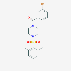 molecular formula C20H23BrN2O3S B497047 1-(3-Bromobenzoyl)-4-(mesitylsulfonyl)piperazine CAS No. 701288-31-5