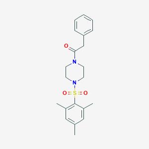 molecular formula C21H26N2O3S B497048 1-(Mesitylsulfonyl)-4-(phenylacetyl)piperazine CAS No. 701928-17-8