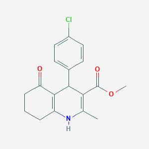 molecular formula C18H18ClNO3 B4970495 methyl 4-(4-chlorophenyl)-2-methyl-5-oxo-1,4,5,6,7,8-hexahydro-3-quinolinecarboxylate 