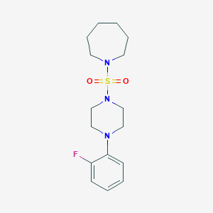 molecular formula C16H24FN3O2S B497052 1-((4-(2-Fluorophenyl)piperazin-1-yl)sulfonyl)azepane CAS No. 728031-44-5
