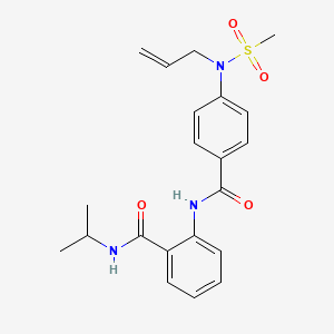 molecular formula C21H25N3O4S B4970541 2-({4-[allyl(methylsulfonyl)amino]benzoyl}amino)-N-isopropylbenzamide 