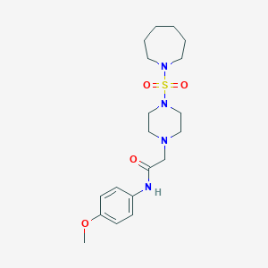 molecular formula C19H30N4O4S B497055 2-(4-(azepan-1-ylsulfonyl)piperazin-1-yl)-N-(4-methoxyphenyl)acetamide CAS No. 838868-59-0