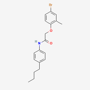 molecular formula C19H22BrNO2 B4970558 2-(4-bromo-2-methylphenoxy)-N-(4-butylphenyl)acetamide 