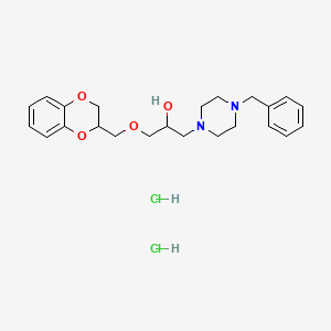 molecular formula C23H32Cl2N2O4 B4970559 1-(4-benzyl-1-piperazinyl)-3-(2,3-dihydro-1,4-benzodioxin-2-ylmethoxy)-2-propanol dihydrochloride 