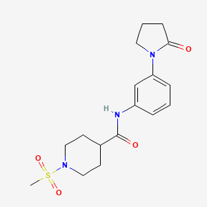 1-(methylsulfonyl)-N-[3-(2-oxo-1-pyrrolidinyl)phenyl]-4-piperidinecarboxamide
