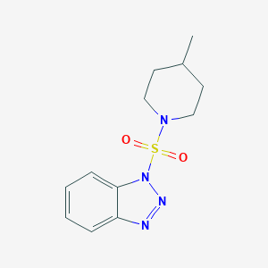 molecular formula C12H16N4O2S B497066 1-[(4-methyl-1-piperidinyl)sulfonyl]-1H-1,2,3-benzotriazole CAS No. 890603-30-2