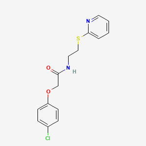molecular formula C15H15ClN2O2S B4970660 2-(4-chlorophenoxy)-N-[2-(2-pyridinylthio)ethyl]acetamide 