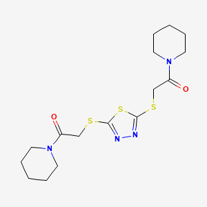 1,1'-{1,3,4-thiadiazole-2,5-diylbis[thio(1-oxo-2,1-ethanediyl)]}dipiperidine
