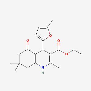 molecular formula C20H25NO4 B4970687 ethyl 2,7,7-trimethyl-4-(5-methyl-2-furyl)-5-oxo-1,4,5,6,7,8-hexahydro-3-quinolinecarboxylate 