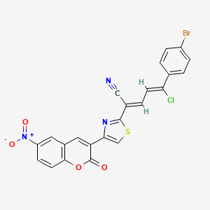 5-(4-bromophenyl)-5-chloro-2-[4-(6-nitro-2-oxo-2H-chromen-3-yl)-1,3-thiazol-2-yl]-2,4-pentadienenitrile