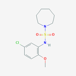 molecular formula C13H19ClN2O3S B497073 N-(5-chloro-2-methoxyphenyl)-1-azepanesulfonamide CAS No. 890602-41-2