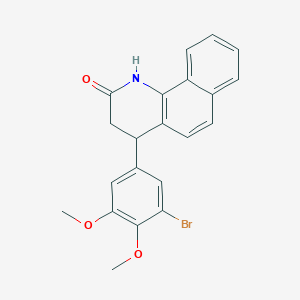 molecular formula C21H18BrNO3 B4970733 4-(3-bromo-4,5-dimethoxyphenyl)-3,4-dihydrobenzo[h]quinolin-2(1H)-one 