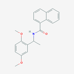 molecular formula C21H21NO3 B4970736 N-[1-(2,5-dimethoxyphenyl)ethyl]-1-naphthamide 