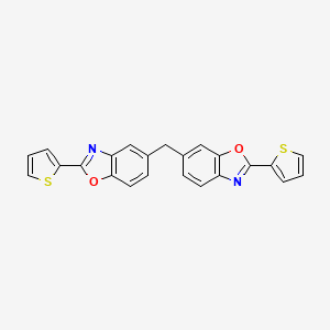 molecular formula C23H14N2O2S2 B4970744 2-(2-thienyl)-5-{[2-(2-thienyl)-1,3-benzoxazol-6-yl]methyl}-1,3-benzoxazole 