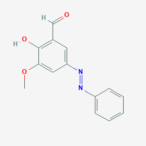 molecular formula C14H12N2O3 B4970758 2-hydroxy-3-methoxy-5-(phenyldiazenyl)benzaldehyde 