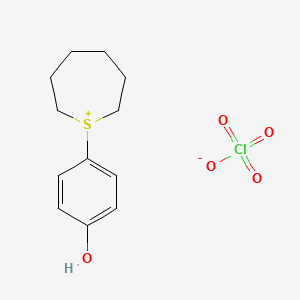 molecular formula C12H17ClO5S B4970781 1-(4-hydroxyphenyl)thiepanium perchlorate 