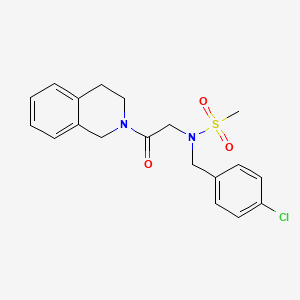 N-(4-chlorobenzyl)-N-[2-(3,4-dihydro-2(1H)-isoquinolinyl)-2-oxoethyl]methanesulfonamide