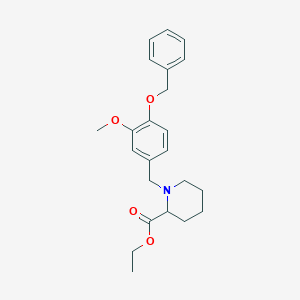 ethyl 1-[4-(benzyloxy)-3-methoxybenzyl]-2-piperidinecarboxylate