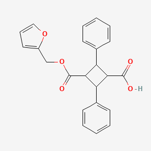 molecular formula C23H20O5 B4970799 3-[(2-furylmethoxy)carbonyl]-2,4-diphenylcyclobutanecarboxylic acid 