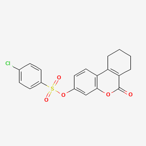 6-oxo-7,8,9,10-tetrahydro-6H-benzo[c]chromen-3-yl 4-chlorobenzenesulfonate