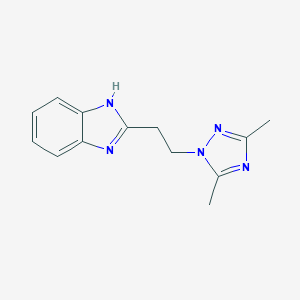 molecular formula C13H15N5 B497081 2-[2-(3,5-dimethyl-1H-1,2,4-triazol-1-yl)ethyl]-1H-benzimidazole 
