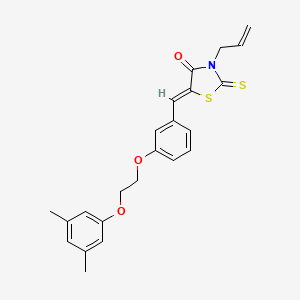 molecular formula C23H23NO3S2 B4970846 3-allyl-5-{3-[2-(3,5-dimethylphenoxy)ethoxy]benzylidene}-2-thioxo-1,3-thiazolidin-4-one 