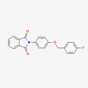 molecular formula C21H14FNO3 B4970861 2-{4-[(4-fluorobenzyl)oxy]phenyl}-1H-isoindole-1,3(2H)-dione 