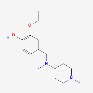molecular formula C16H26N2O2 B4970862 2-ethoxy-4-{[methyl(1-methyl-4-piperidinyl)amino]methyl}phenol 