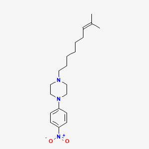molecular formula C20H31N3O2 B4970887 1-(8-methyl-7-nonen-1-yl)-4-(4-nitrophenyl)piperazine 