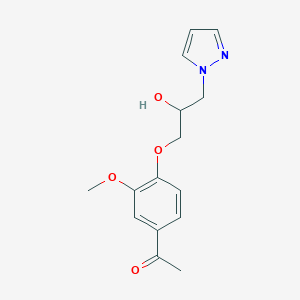 1-(4-(2-hydroxy-3-(1H-pyrazol-1-yl)propoxy)-3-methoxyphenyl)ethanone