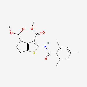 molecular formula C21H23NO5S B4970926 dimethyl 2-[(mesitylcarbonyl)amino]-5,6-dihydro-4H-cyclopenta[b]thiophene-3,4-dicarboxylate 