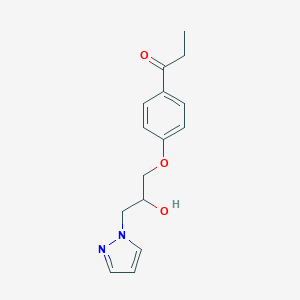 1-(4-(2-hydroxy-3-(1H-pyrazol-1-yl)propoxy)phenyl)propan-1-one