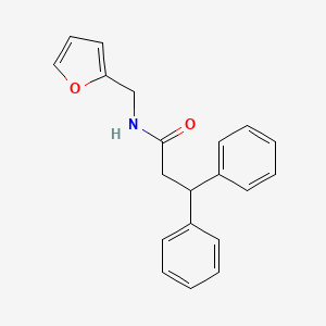 molecular formula C20H19NO2 B4970976 N-(2-furylmethyl)-3,3-diphenylpropanamide CAS No. 5685-82-5