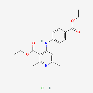 ethyl 4-{[4-(ethoxycarbonyl)phenyl]amino}-2,6-dimethylnicotinate hydrochloride