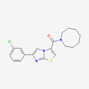 molecular formula C19H20ClN3OS B4971022 3-(1-azocanylcarbonyl)-6-(3-chlorophenyl)imidazo[2,1-b][1,3]thiazole 