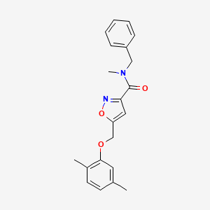 molecular formula C21H22N2O3 B4971023 N-benzyl-5-[(2,5-dimethylphenoxy)methyl]-N-methyl-3-isoxazolecarboxamide 