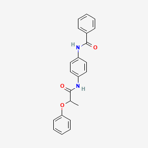 molecular formula C22H20N2O3 B4971029 N-{4-[(2-phenoxypropanoyl)amino]phenyl}benzamide 