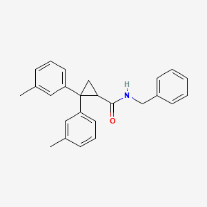 molecular formula C25H25NO B4971030 N-benzyl-2,2-bis(3-methylphenyl)cyclopropanecarboxamide CAS No. 6076-18-2