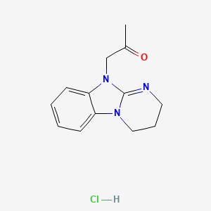 molecular formula C13H16ClN3O B4971050 1-(3,4-dihydropyrimido[1,2-a]benzimidazol-10(2H)-yl)acetone hydrochloride 